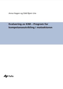 Evaluering av KIM – Program for kompetanseutvikling i matsektoren