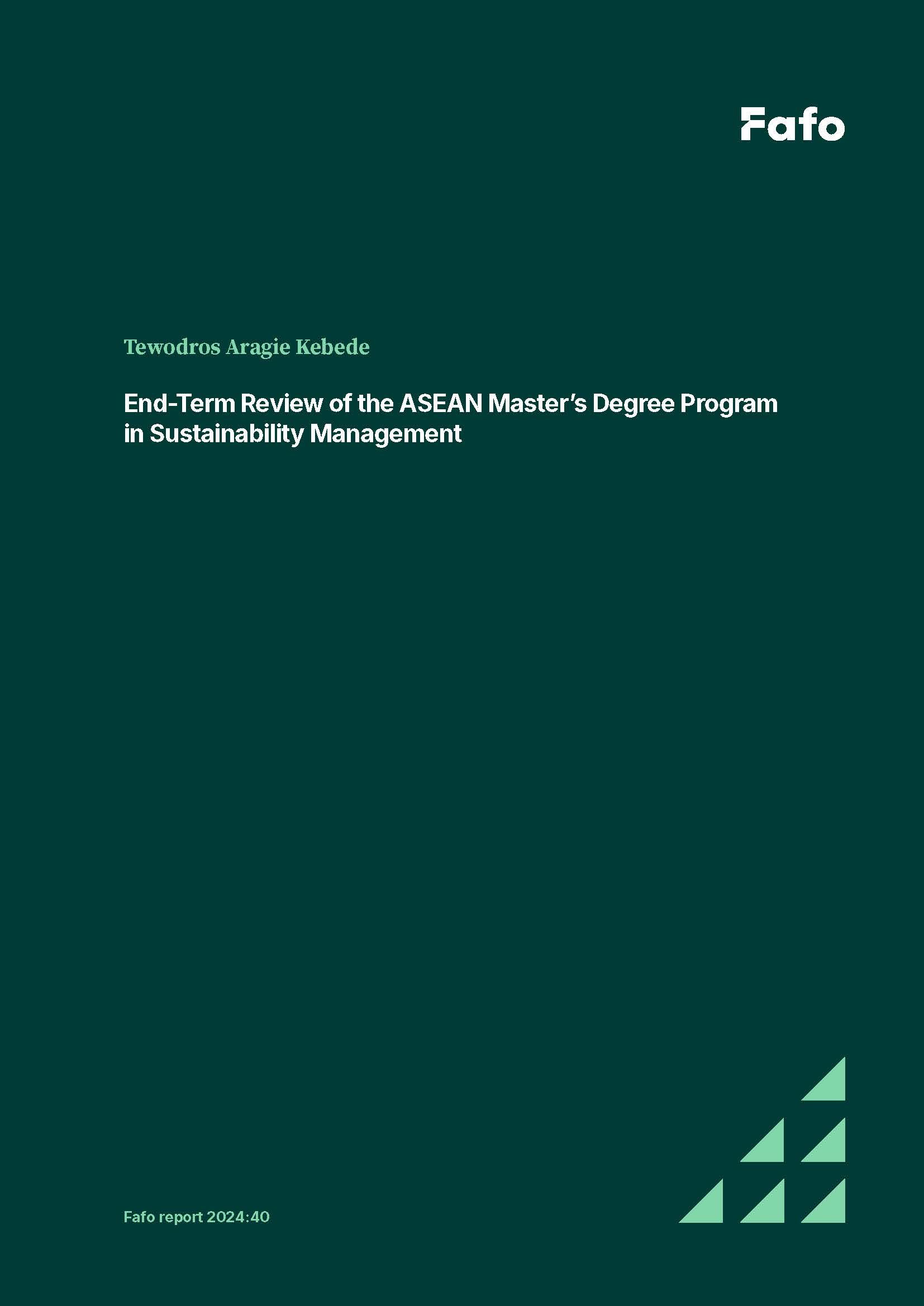 End-Term Review of the ASEAN Master in Sustainability Management Program