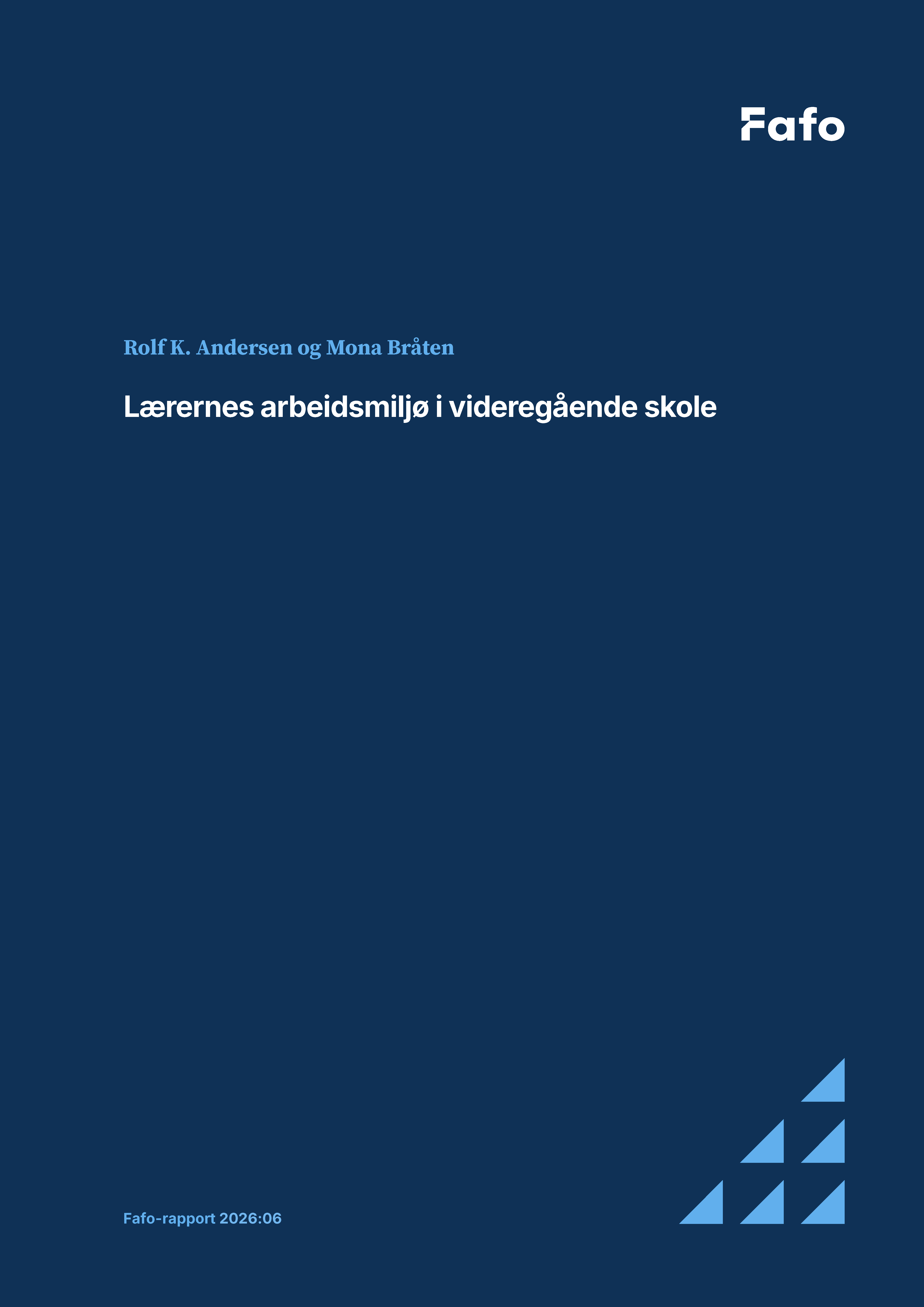 Lærernes arbeidsmiljø i videregående skole