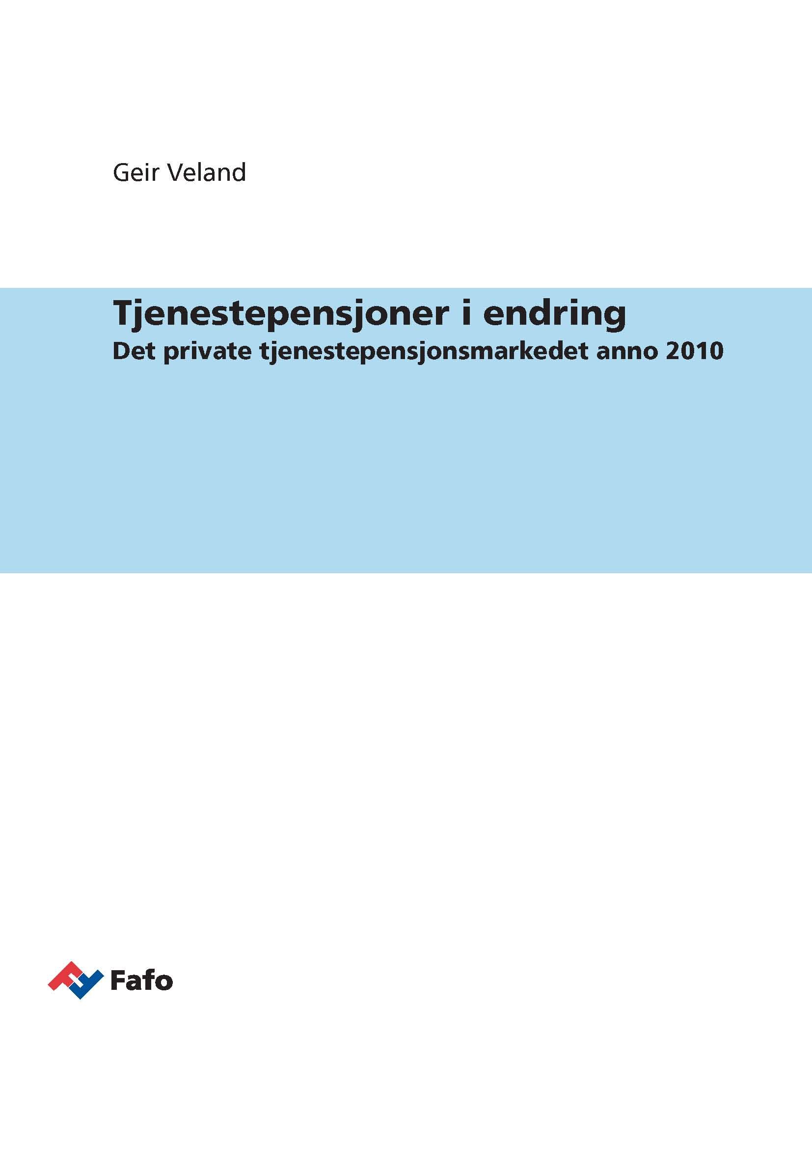 Tjenestepensjoner i endring