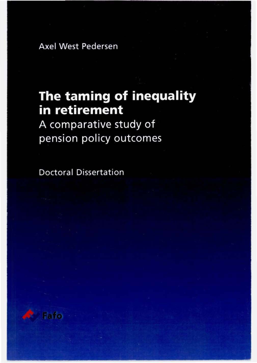 The taming of inequality in retirement