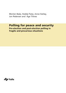 Polling for peace and security